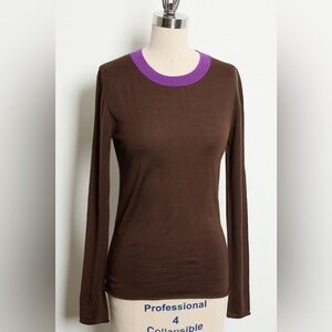 Crew-Neck Long-Sleeve Cashmere Sweater[NEW]